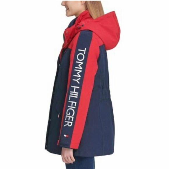 NWT TOMMY HILFIGER 3-in-1 ALL WEATHER SYSTEMS JACKET COAT RED NAVY Sz S - Picture 3 of 15